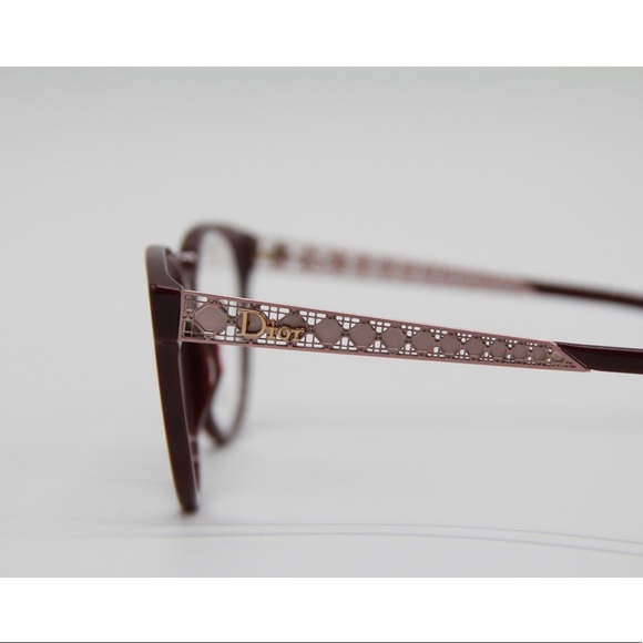 New DIOR DIORAMAO2 E63 Burgundy Pink Eyeglasses - Picture 4 of 14